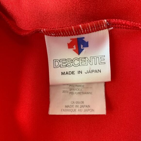 Descente Cycling Jersey Vintage 80’s 1/4 Zip Red Women's M Compression Pockets - Picture 2 of 10
